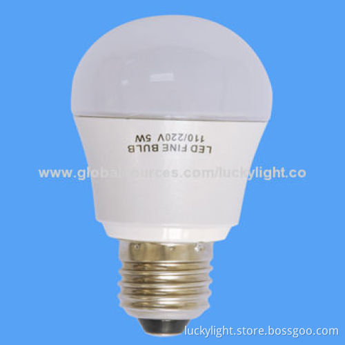 5W 2835 SMD LED Bulb for Consumer with E27/E26/B22 Base Type and 100-240V AC, Measures 55 x 90mm